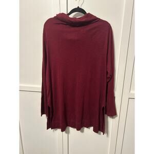 J. Jill Pima Cowl Nexk Tunic Maroon XL